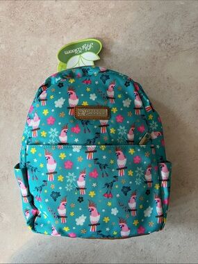 Lily Bloom Teal Parrot Eden Mini Backpack